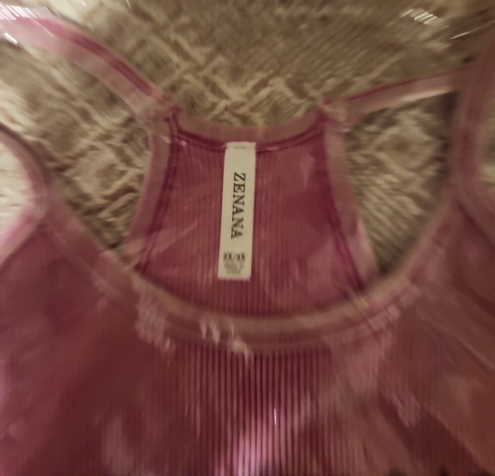 Zenana Outfitters Dusty Rose Ribbed Racerback Crop Tank - Picture 3 of 4